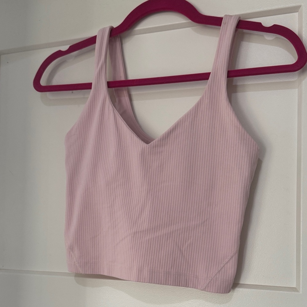 lululemon athletica pale Pink Ribbed Tank Top